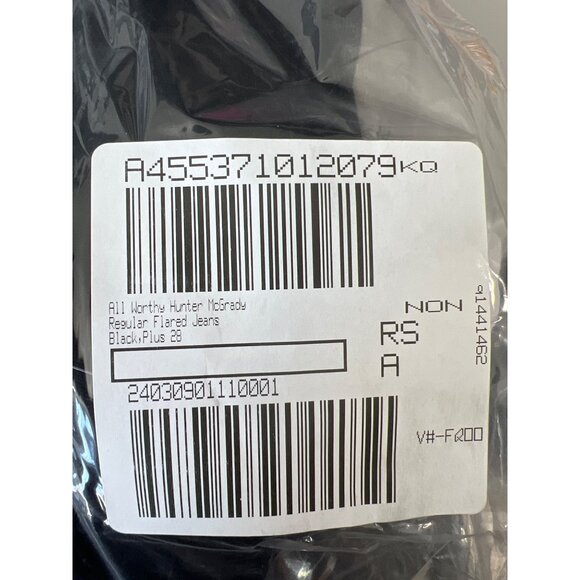 All Worthy Hunter McGrady Regular Flared Jeans Black Womens Plus 28 Cotton Blend - Picture 3 of 8